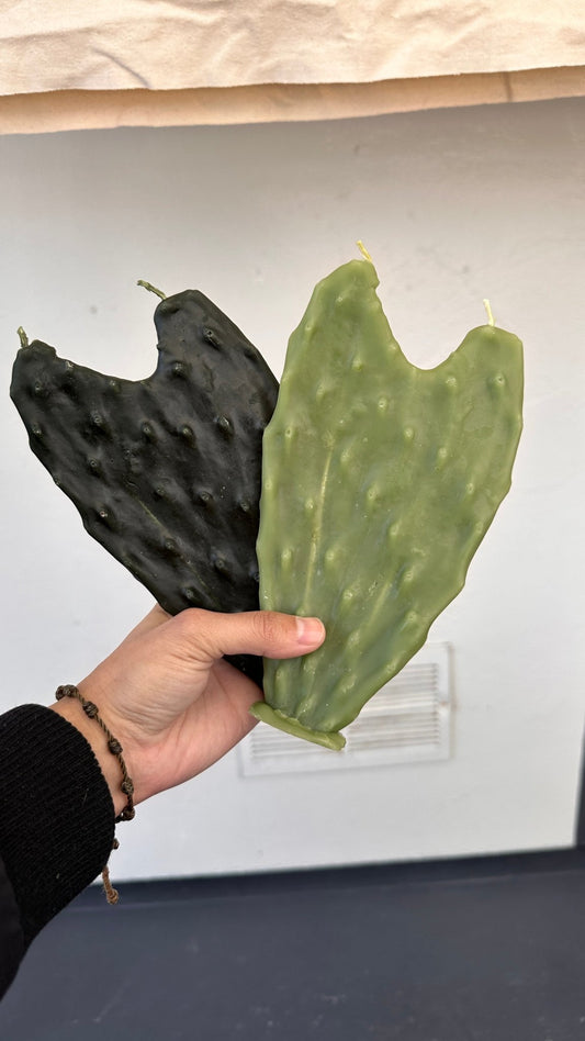 Heart Nopal Beeswax Candle - Happy Organics